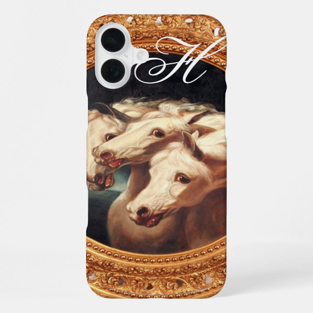 Pharaoh’s Chariot Horses Monogram Iphone Case (Back)