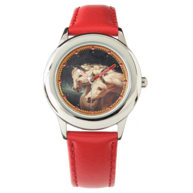 Pharaoh’s Chariot White Arabian Horses Watch (Front)