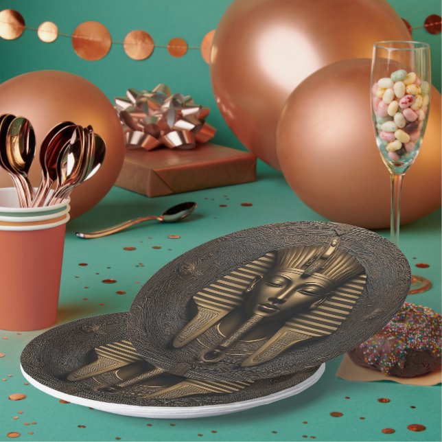 Pharaoh’s Feast Paper Plates – Luxury & Mystery (Multi)