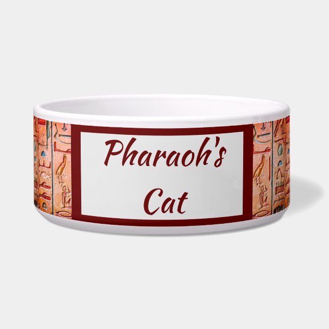 Pharaoh's Cat Ceramic Pet Bowl (Front)