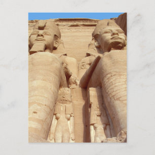 Pharaohs - gian statues, Abu Simbel, Ancient Egypt Postcard