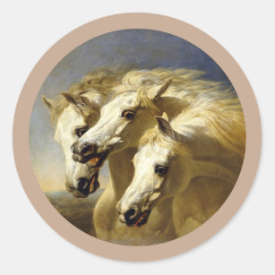 Pharaoh's Horses Round Stickers