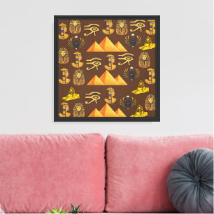 Pharaoh's Legacy: Antique Egyptian Patterns Canvas Print