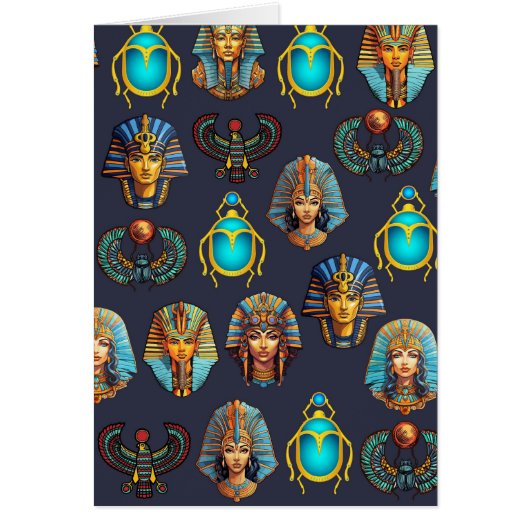 Pharaoh's Legacy: Antique Egyptian Patterns Cards (Front)