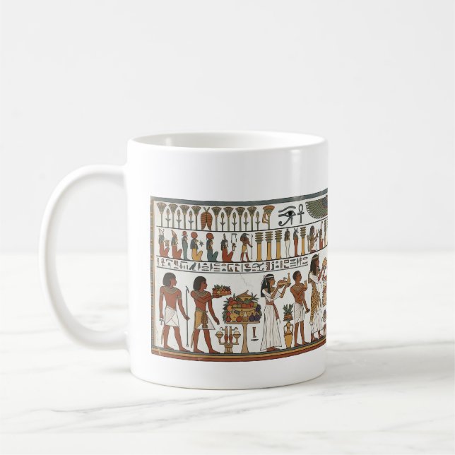 Pharaoh's Sacred Breakfast Ancient Egyptian Coffee Mug (Left)
