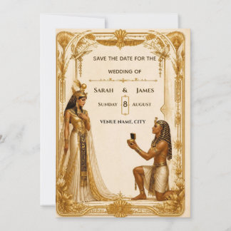 Pharaonic Royal Wedding Invitation | Elegant Ancie