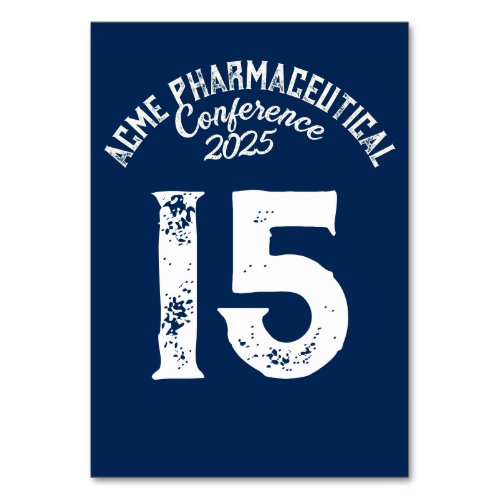 Pharmaceutical Conference Vintage_Style Table Number