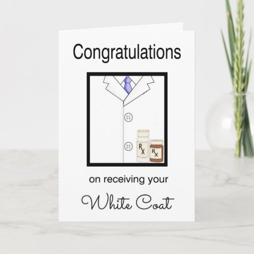 Pharmaceutical White Coat Congratulations Card
