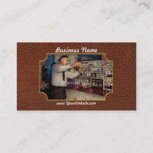 Pharmacist - An old fashioned pharmacy 1939 Business Card