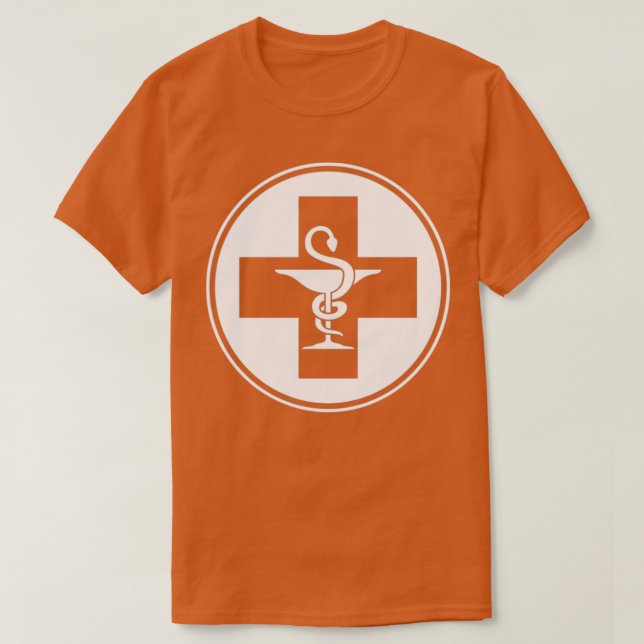 Pharmacist Apothecary Symbol T-Shirt (Design Front)