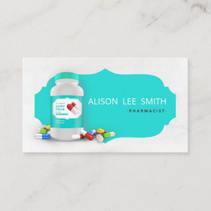 Pharmacist Aquamarine Business Card