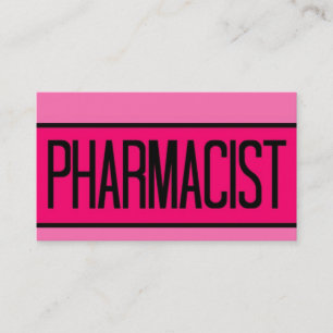 Pharmacist Baby and Hot Pink Business Card