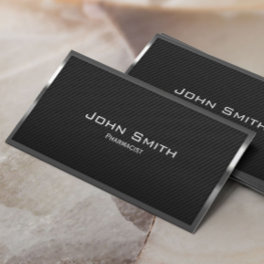 Pharmacist Black Carbon Fiber Medical Business Card