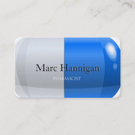Pharmacist - Blue Pill Pharmacy Business Card