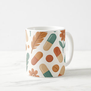 Pharmacist Boho Daisy Feathers Pills Coffee Mug