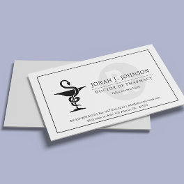 Pharmacist Bowl of Hygenia Symbol Business Card