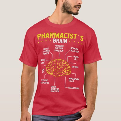 Pharmacist Brain Pharmacy School Graduation Party T_Shirt