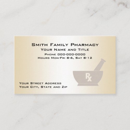 Pharmacist Business Card