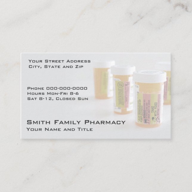 Pharmacist Business Card (Front)
