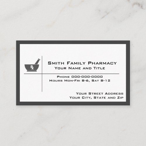Pharmacist Business Card
