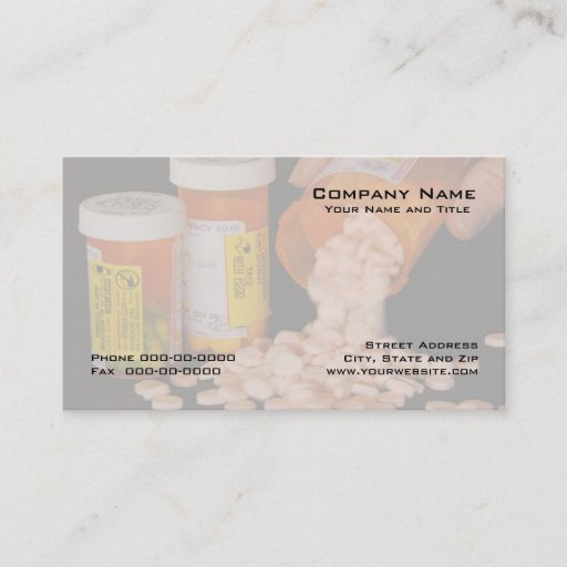 Customizable Pharmacist Business Card