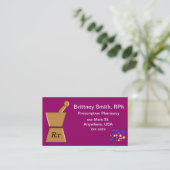 Pharmacist Business Cards Pestle and Mortar ll (Standing Front)