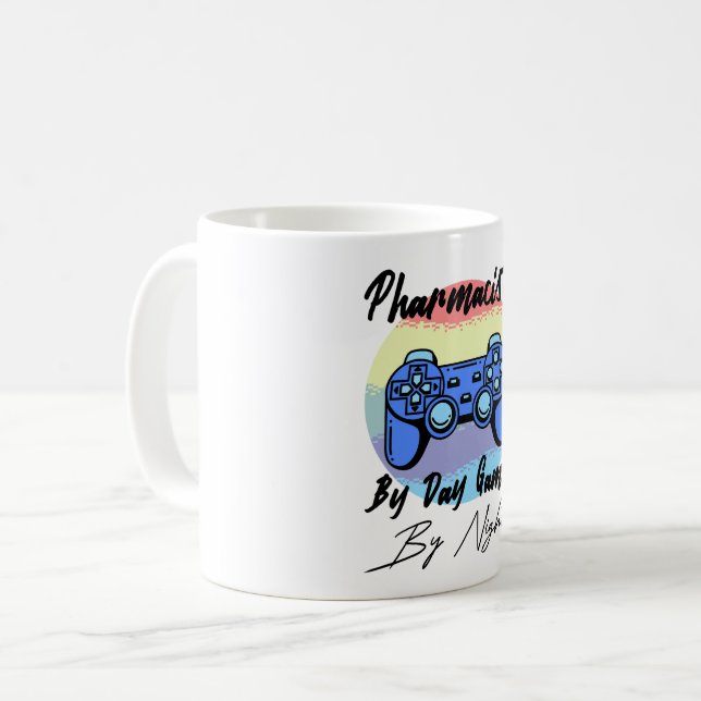 Pharmacist By Day Gamer By Night Coffee Mug (Front Left)