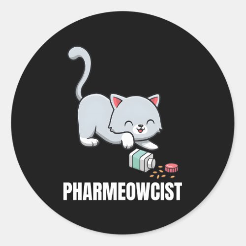 Pharmacist Cat Pharmacy Classic Round Sticker