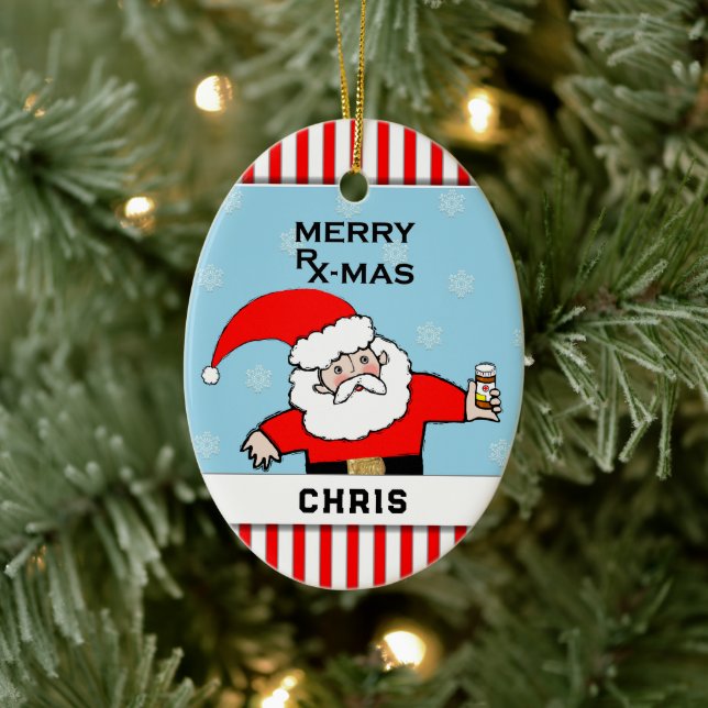 Pharmacist Christmas Collectible Ceramic Ornament (Tree)