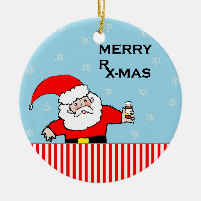 Pharmacist Christmas Collectible Ceramic Ornament (Front)