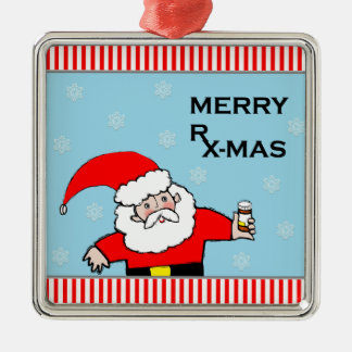pharmacist christmas metal ornament
