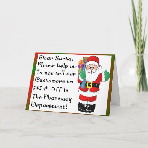 Pharmacist Christmas Themed Gifts Holiday Card