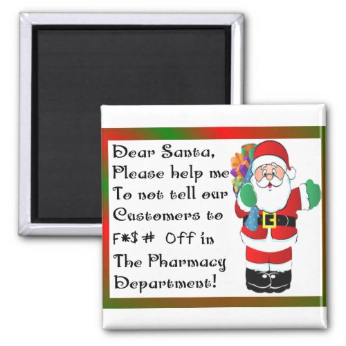 Pharmacist Christmas Themed Gifts Magnet