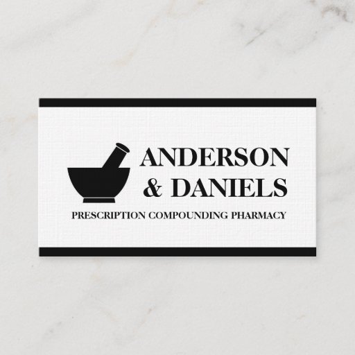 Customizable Pharmacist Compounding Pharmacy Mortar Pestle Business Card