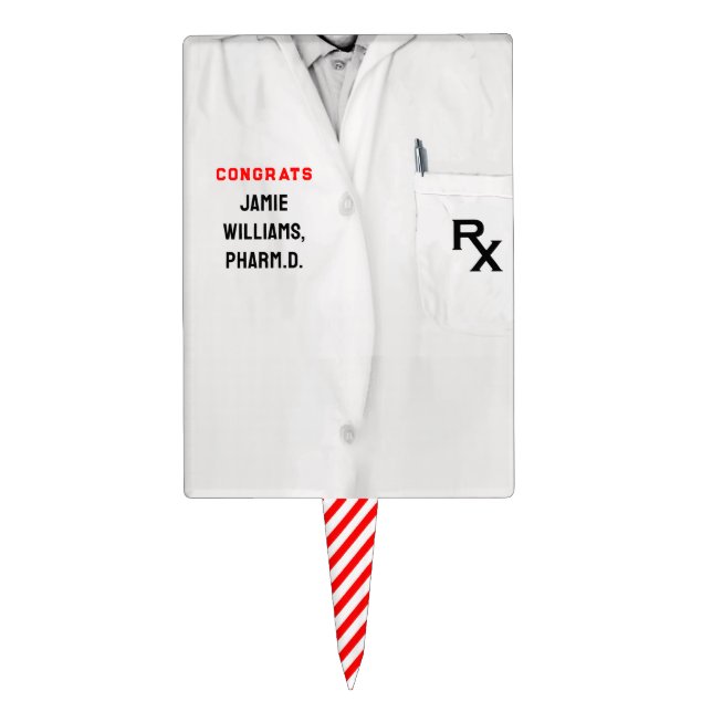 Pharmacist Congrats Cake Topper (Front)