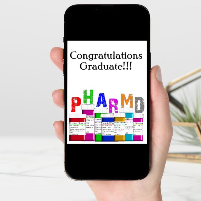 Pharmacist 'Congratulations' lll  Card (Front Digital)