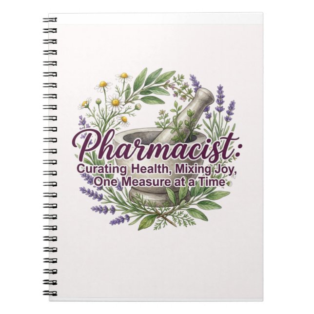 Pharmacist Curating Health Apothecary Botanical Notebook (Front)