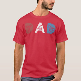 Pharmacist Dad Retro Father Perfect For Dads funny T-Shirt