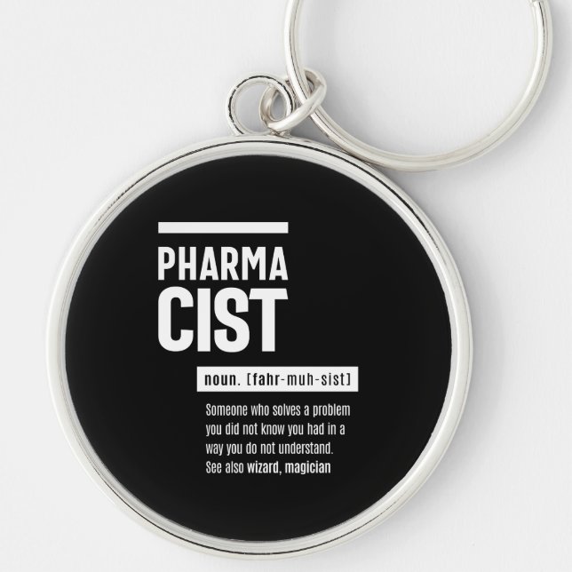 Pharmacist Definition Funny Gift Classic Keychain (Front)