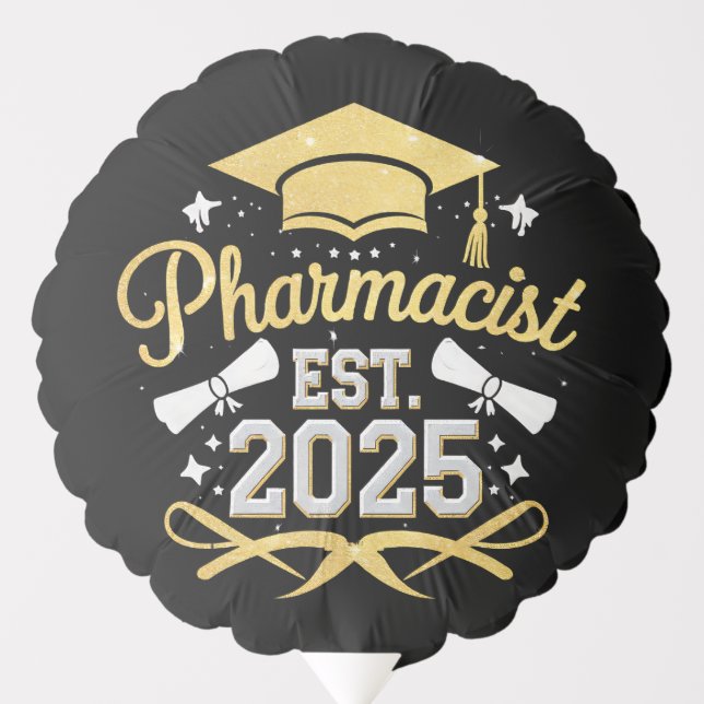 Pharmacist Est 2025 Pharmacy Graduation Balloon (Front)