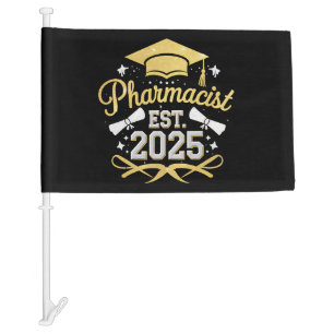 Pharmacist Est 2025 Pharmacy Graduation Car Flag