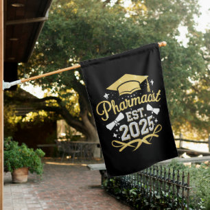 Pharmacist Est 2025 Pharmacy Graduation House Flag