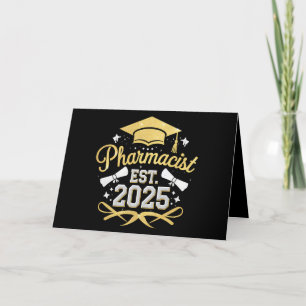 Pharmacist Est 2025 Pharmacy Graduation Letterpress Thank You Card