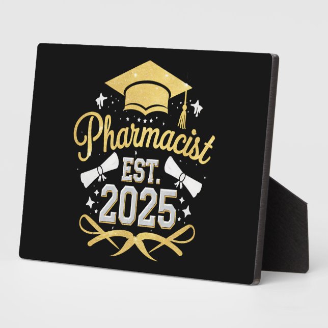 Pharmacist Est 2025 Pharmacy Graduation Plaque (Side)