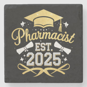 Pharmacist Est 2025 Pharmacy Graduation Stone Coaster
