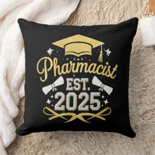 Pharmacist Est 2025 Pharmacy Graduation Throw Pillow