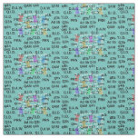 Pharmacist Fabric Abbreviations Teal