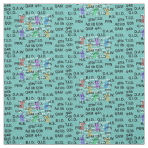 Pharmacist Fabric Abbreviations Teal