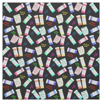 Pharmacist Fabric Black by ProfessionalDesigns at Zazzle