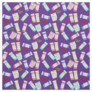 Pharmacist Fabric Purple by ProfessionalDesigns at Zazzle